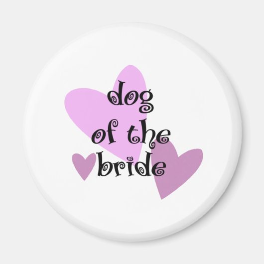 Hond van de Bruid Magneet (Voorkant)