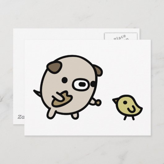 hond van de hond briefkaart (Voorkant / Achterkant)