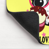 hond van de hond icecream sunglass mousepad muismat (Hoek)