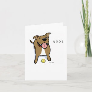 Hond van de inslag Leuke Grote Bruine Hond dankt Bedankkaart