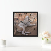 Hond van de Portiek van Pitbull de Onweerstaanbare Vierkante Klok (Huis)