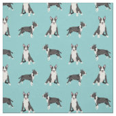 hond van de stier turquoise stof (Swatch)