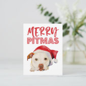 Hond | van de Stier van de Kuil van de Kerstman Feestdagenkaart (Staand voorkant)