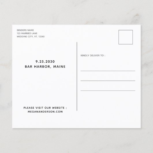 Hond Van Eer Budget Bruiloft Save The Date Postkaa (Achterkant)