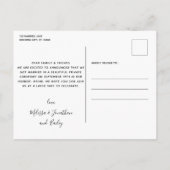 Hond van Eer Net Getrouwd Hondenbruiloft Aankondigingskaart (Achterkant)