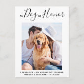 Hond van Eer Net Getrouwd Hondenbruiloft Aankondigingskaart (Voorkant)