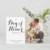 Hond van eerlijkheid gewoon huwelijksaankondiging save the date (Staand voorkant)