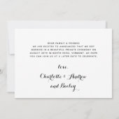 Hond van eerlijkheid gewoon huwelijksaankondiging save the date (Achterkant)