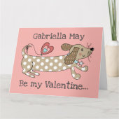 Hond van eigen makelij - Dashond Valentijnsdag kaa Kaart (Voorkant)