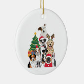 Hond van gemengd ras Kerstboom Custom Ornament (Rechts)