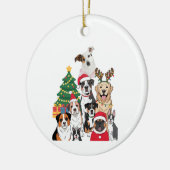 Hond van gemengd ras Kerstboom Custom Ornament (Links)