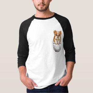 Hond van het Puppy van de Buldog van de zak de T-shirt