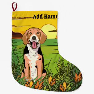 Hond van het ras Beagle Grote Kerstsok