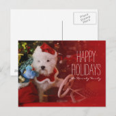 Hond van Terrier van het Hoogland van het westen Feestdagenkaart (Voorkant / Achterkant)