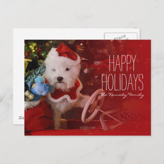 Hond van Terrier van het Hoogland van het westen Feestdagenkaart (Voorkant / Achterkant)