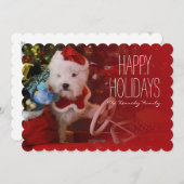 Hond van Terrier van het Hoogland van het westen Feestdagenkaart (Voorkant / Achterkant)