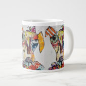 Hond van vele kleuren grote koffiekop (Voorkant rechts)