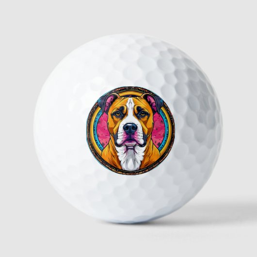 Hond Vector Illustratie Golfballen (Voorkant)
