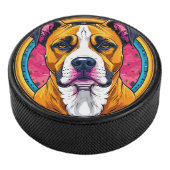 Hond Vector Illustratie Hockey Puck (3/4)