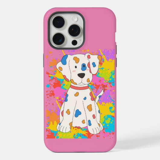 hond verf iPhone hoesje (Achterkant)