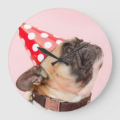 Hond verjaardag grote klok (Voorkant)
