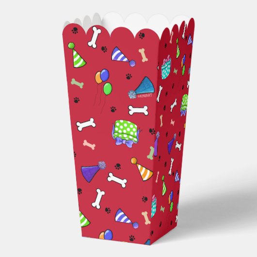 Hond verjaardag gunst box bedankdoosjes (Achterkant)