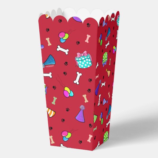 Hond verjaardag gunst box bedankdoosjes (Voorkant)