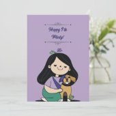 Hond Verjaardag Kaart (Staand voorkant)