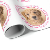 Hond Verjaardag met Eigen Foto Cadeaupapier (Rol Hoek)