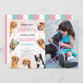 Hond Verjaardag Pawty Foto Kaart (Voorkant / Achterkant)