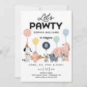 Hond Verjaardag Pawty Kinderen Verjaardag Kaart (Voorkant)