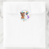 Hond Verjaardag Ronde Sticker (Tas)