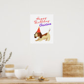 Hond Verjaardag teken, Gepersonaliseerde Puppy Ver Poster (Keuken)