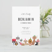 Hond Verjaardag Uitnodiging voor Puppy Pawty Uitno (Staand voorkant)