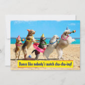 Hond verjaardagsfeest Conga rij Kaart (Voorkant)