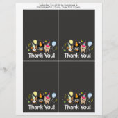 hond, verjaardagsfeest Dank je wel Flyer (Voorkant)