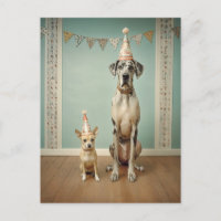 Hond Verjaardagsfeest Portret Duo