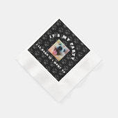 Hond verjaardagsfeestje aangepaste foto servet (Hoek)