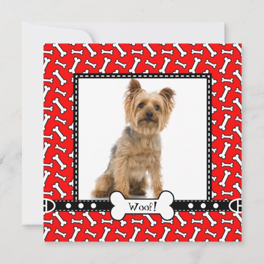 Hond Verjaardagsfeestje, Doggie Picknick in Park Kaart (Achterkant)