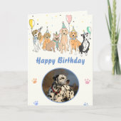 Hond Verjaardagsfeestje Puppy Pawty Dieren Kaart (Voorkant)