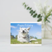 Hond verjaardagskaart, aanpasbaar briefkaart (Staand voorkant)