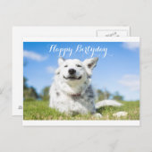 Hond verjaardagskaart, aanpasbaar briefkaart (Voorkant / Achterkant)