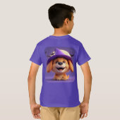 Hond verkleed als heks Pet T-shirt (Achterkant volledig)