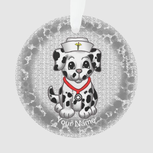 Hond Verpleegster  Ornament (voorkant)