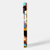 Hond versierd met kleurrijke halsband Case-Mate iPhone case (Achterkant / Links)