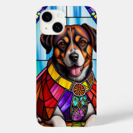 Hond versierd met kleurrijke halsband Case-Mate iPhone 14 hoesje