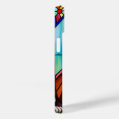 Hond versierd met kleurrijke halsband Case-Mate iPhone case (Achterkant / Rechts)