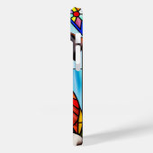 Hond versierd met kleurrijke halsband Case-Mate iPhone case (Achterkant / Links)