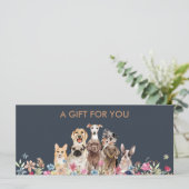 Hond verzorging boetiek huisdier sitter Gift Certi (Staand voorkant)