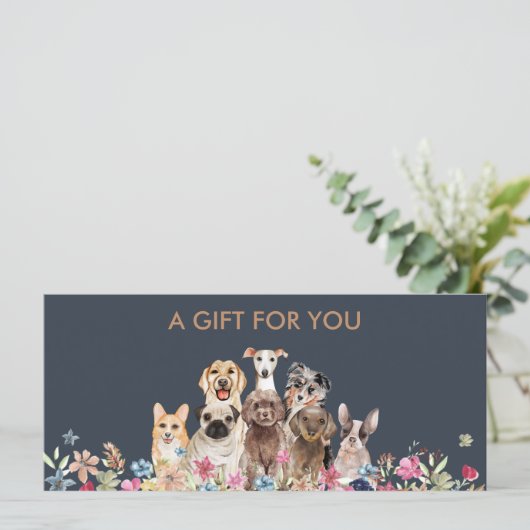 Hond verzorging boetiek huisdier sitter Gift Certi (Staand voorkant)